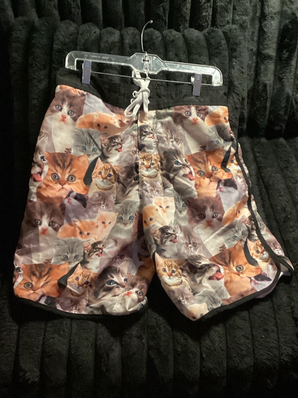 Bio world Men's Cat Print Swim Shorts - Multicolor